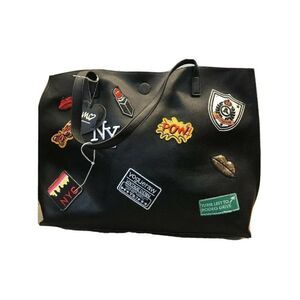 NEW IMOSHION Black Floral Handbag Tote Purse VEGAN